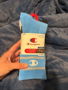 Champion Unisex Athletic Crew Socks  - 3 Pair NEW!